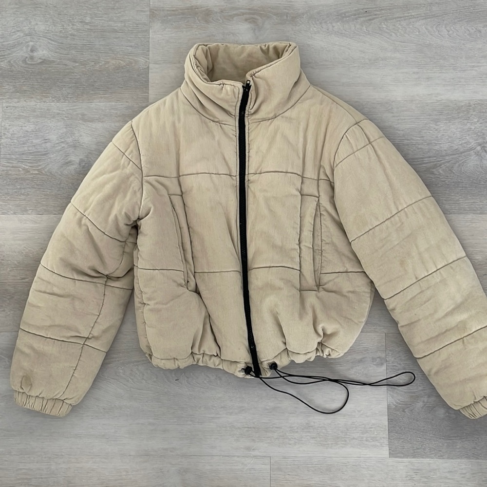 Princess Polly Puffer Jacket - Beige